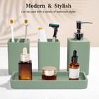 Bathroom Set  4 Pcs Bathroom Accessory Set  Soap Dispenser  Toothbrush Holder   