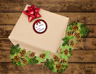 Christmas Holiday Gift Tag Stickers  Labels  Red Plaid 