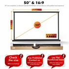 New Portable Mobile 50 Inch Projector Screen Pull Down  16 9 Projector Screen   