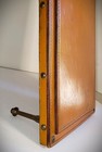 Vintage Mcm Circa 1930s Leather Brass Tabletop Stand 15x9x4 Mid-century Modern