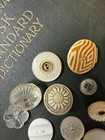 Lot Of 14 Lovely Unique Vintage antique Button Collection - Whites   Neutrals