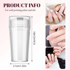 Silicone Head Nail Stamp Set With Scraper French Nail Art Template Diy Tool Lot