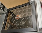 Harley Davidson Poker Chip Collectors Frame Display Holds 28 Chips Pre-owned 