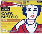 Cafe Bustelo Cafe Con Leche Sweet Creamy Coffee K-cups Pods  6 Boxes  60 Pods 