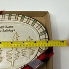 Mud Pie 2023 Christmas Sentiment Small Oval Platter Ho Ho Home For Holidays