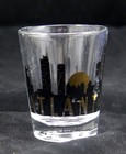 Atlanta Georgia Souvenir Shot Glass  Skyline Black Gold Graphics 2 Oz Shotglass