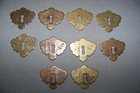 Ten  Reproduction  Cast Brass  Keyhole Covers  With Nice Design - See Info