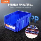 Hanging Stackable Storage Bin Plastic Organizer Garage Box 24 Pcs Blue red
