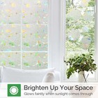 Rabbitgoo Window Film Stained Glass Rainbow Circular Mosaic Decorative Sticker