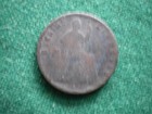 1865 Mexico Copper  1 4 Real Coin Chihuahua Km 344