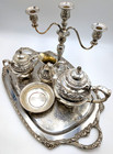 Vtg 20-piece Rogers 1847 Bros Heritage Is Silverplated Tea Set tray candelabra  