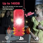 Women s Personal Security Alarm - 140db Self-defense Keychain Siren Whistle With