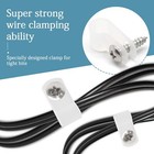 50 Pcs 1 3 Inch White Nylon Screw Mounting R-type Cable Clip Wire Clamp 8 4mm   
