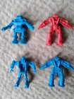 Vintage Arco Rogun Robot Plastic Space Toy Figures Red Blue Lot Of 6 1983