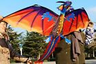 New Classical Dragon Kite 140cm X 120cm Single Line With Tail And Flying Tool