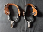 Floral Engraved Youth   Womans Western Spurs   Leather Straps
