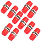 10 Pcs Lot Fc-fc pc Fiber Optic Adapter Coupler Connector Female To Female Red