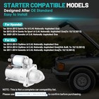 19090 Starter Motor Fit For Kia Optima 2013-2015  Sorento 2011-2014  For Hyundai