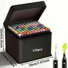 120-pc Color Dual-tip Art Markers  Suitable For Adults  Drawing Marker