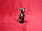 Vintage Metal Whippet italian Greyhound  Dog Figurine  Souvenir Of Mt Vernon 