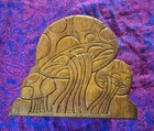 70s Vintage Decor Retro Wooden Mushroom Napkin Holder Letter Boho Cottagecore