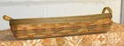 Vintage Longaberger Century Basket 20    Long W protector 2000 Red green Leather