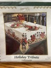 Rare Bardwil Holiday Tribute Round Tablecloth 70  Taiwan Sparkles