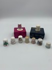 Lot Of 9 Vintage Holiday Porcelain Thimbles-various Makers