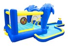 6 In1 Inflatable Slide Water Park Trampoline Bouncing House Outdoor Garden With 
