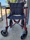 Medline Lightweight Transport Wheelchair 12 Inch Wheels  Without Footrests 