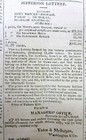 1826 Washington Dc Newspaper W Ad - Sale Of Thomas Jefferson Estate Monticello