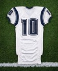 Uconn Connecticut Huskies Game Used Football Jersey  10 White blue M