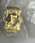 Fdny New York Fire Department Emerald Society Pin Gold Green