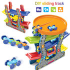 Children Diy Track Glider Toy Puzzle Four Levels-of Inertial Gliding Car Toy