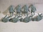 Marx Battleground Playset 8 Recast German Seated Army Plastic Toy Soldiers