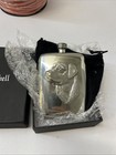 Corbell Silver Company Labrador Head English Pewter Flask 6oz New  