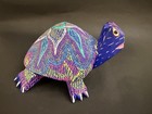 Oaxacan Wood Carving Turtle Alebrije Folk Art Signed Mexican Hand Painted 6 