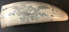   ship Liberty  Fine Details  Historic Sperm Whale Tooth Scrimshaw Reproduction