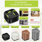 8 Pack Furniture Risers 1 Or 2 Inch  Adjustable Bed Risers Heavy Duty For Table