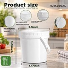 4 Pack 34oz Food Grade Plastic Buckets With Screw Lids   Handle - Reusable Stora