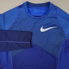 Nike Pro Hyperwarm Shirt Mens Large Blue Long Sleeve Fitted Athletic 917263-480