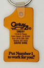 Vintage Rubber Number One Shaped One Sided Keychain Centaury 21 Palm Desert Ca