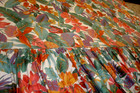 Custom Twin Coverlet Daybed Or Dust Ruffle Tropical Bird Floral Lined 16  Drop