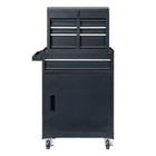 Rolling Tool Chest Tool Organizer Box With Lockable Wheels   Adjustable Shelf