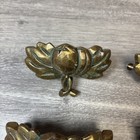 Vintage Brass Drawer Pulls Set Of 6 Mcm Decor Olives Leaves  3 5    Rare Unique