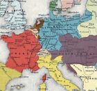 1873 Labberton Map Europe 1871 - Franco Prussian War North France Paris Germany