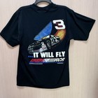 Dale Earnhardt Shirt Men   s  Vintage 90   s     yes It Will Fly     Black Nascar Racing