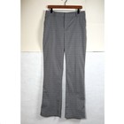Nine West Light Gray Plaid Check Barely Bootcut Sculpting Dress Pant Womens 8