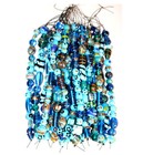 10 Strands Lamp Work Glass Beads  Turquoise Fancy Beads Mix  Handamade Glass 