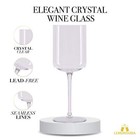 Elegant Crystal Straight Edge Design - Set Of 4 Wine Glasses